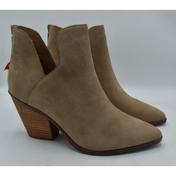 Blondo Womens 10 Wynona Sand Nubuck Waterproof Pointed Toe Zipped Booties Boots - Picture 2 of 13